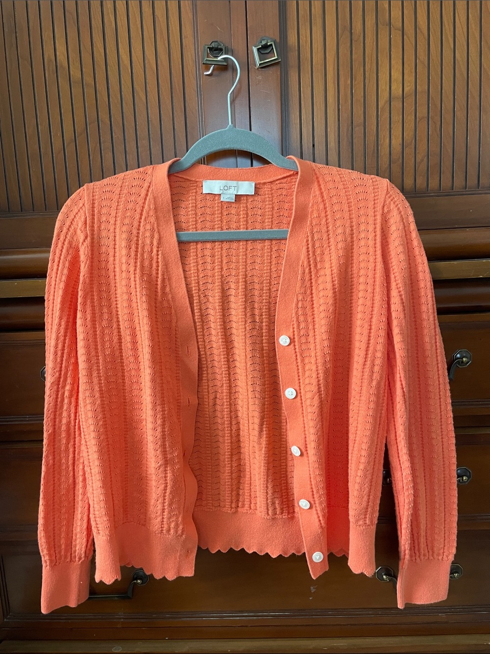LOFT pointelle cardigan